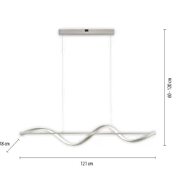 Paul Neuhaus Q-Swing LED-Hängeleuchte, stahl