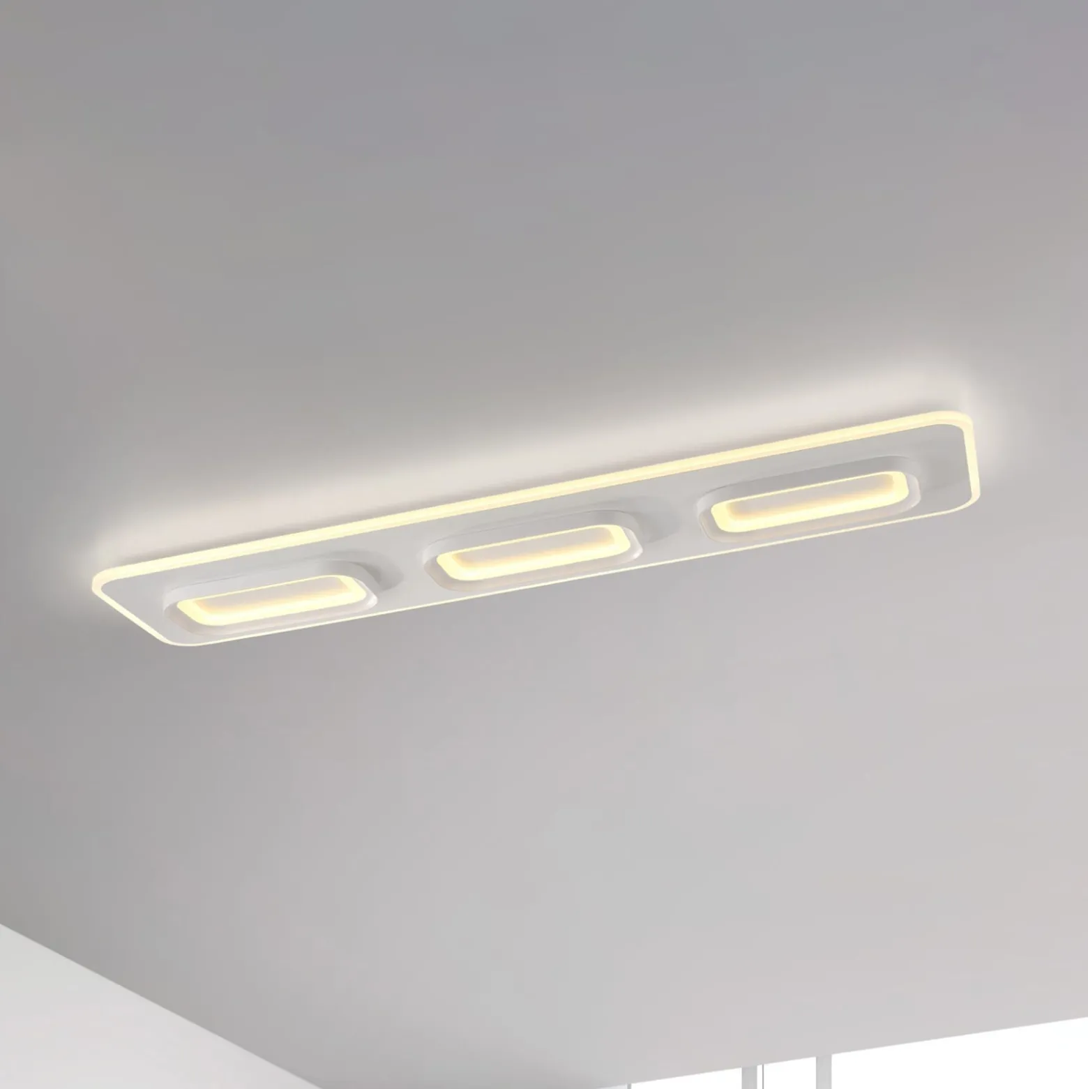 Paul Neuhaus Smart-LED-Deckenlampe Q-Kalina weiß 115 x 30 cm