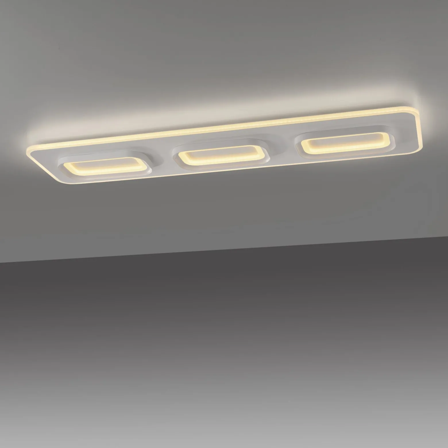 Paul Neuhaus Smart-LED-Deckenlampe Q-Kalina weiß 115 x 30 cm