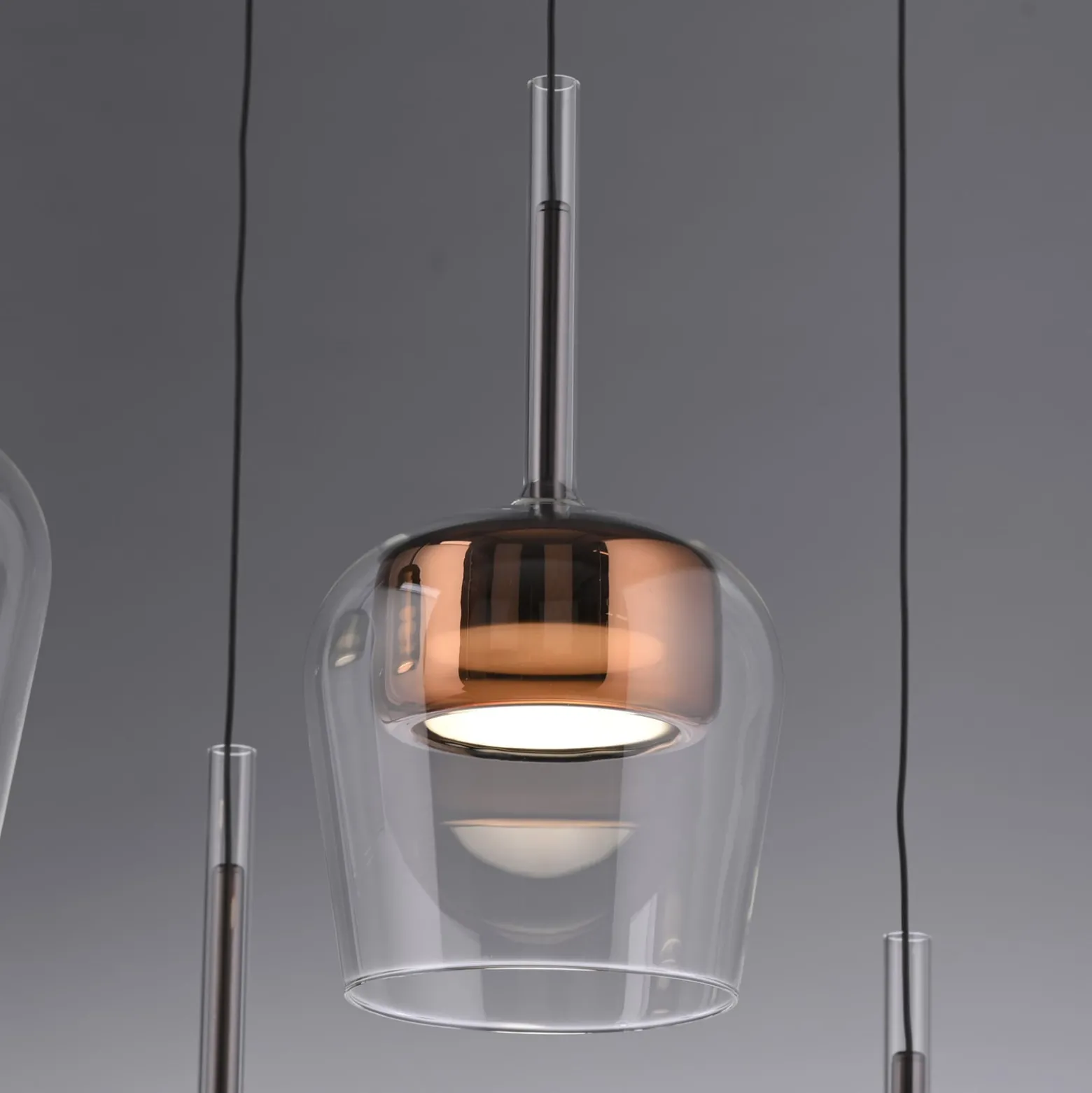 Paul Neuhaus Smart-LED-Hängelampe Q-Kon kupferfarben Ø 21 cm