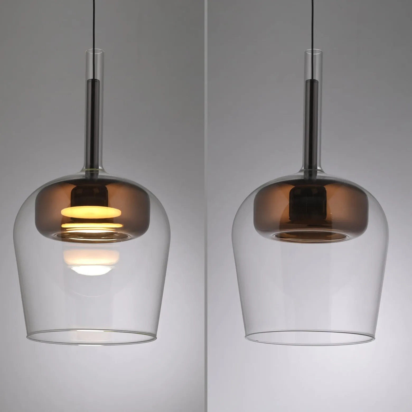 Paul Neuhaus Smart-LED-Hängelampe Q-Kon kupferfarben Ø 21 cm