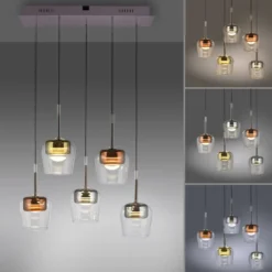 Paul Neuhaus Smart-LED-Hängelampe Q-Kon multicolor 5-flammig