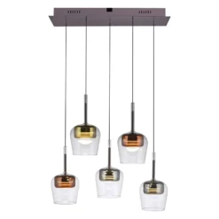 Paul Neuhaus Smart-LED-Hängelampe Q-Kon multicolor 5-flammig