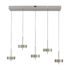 Paul Neuhaus Smart-LED-Hängelampe Q-Rotate, aluminium 5-flg.