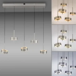 Paul Neuhaus Smart-LED-Hängelampe Q-Rotate, aluminium 5-flg.