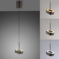 Paul Neuhaus Smart-LED-Hängelampe Q-Rotate dunkelbraun Ø14cm