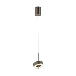 Paul Neuhaus Smart-LED-Hängelampe Q-Rotate dunkelbraun Ø14cm