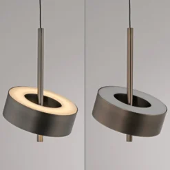 Paul Neuhaus Smart-LED-Hängelampe Q-Rotate dunkelbraun Ø14cm