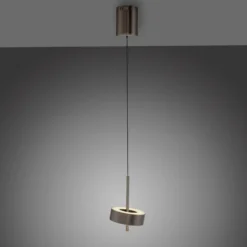 Paul Neuhaus Smart-LED-Hängelampe Q-Rotate dunkelbraun Ø14cm