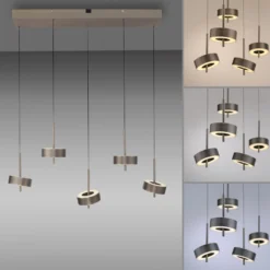 Paul Neuhaus Smart-LED-Hängelampe Q-Rotate dunkelbraun 5-flg