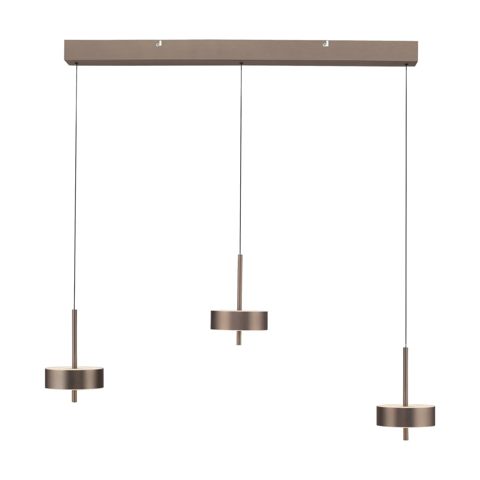 Paul Neuhaus Smart-LED-Hängelampe Q-Rotate dunkelbraun 3-flg