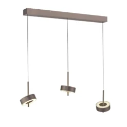 Paul Neuhaus Smart-LED-Hängelampe Q-Rotate dunkelbraun 3-flg