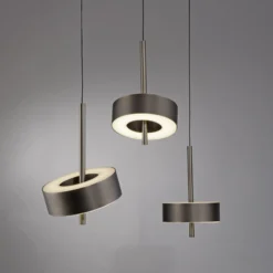 Paul Neuhaus Smart-LED-Hängelampe Q-Rotate dunkelbraun 3-flg