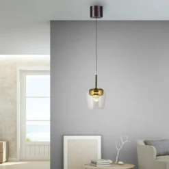 Paul Neuhaus Smart-LED-Hängeleuchte Q-Kon goldfarben Ø 21 cm