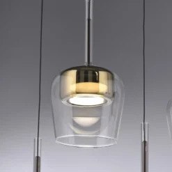 Paul Neuhaus Smart-LED-Hängeleuchte Q-Kon goldfarben Ø 21 cm