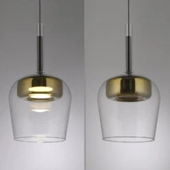 Paul Neuhaus Smart-LED-Hängeleuchte Q-Kon goldfarben Ø 21 cm