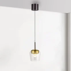 Paul Neuhaus Smart-LED-Hängeleuchte Q-Kon goldfarben Ø 21 cm