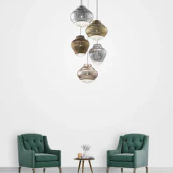 Pendellampe Bonnie 130 cm silber metallic