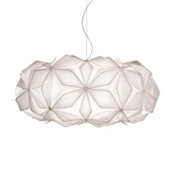 Pendellampe C'EST LA VIE, weiß/Kabel transparent, Ø 53 cm