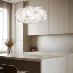 Pendellampe C'EST LA VIE, weiß/Kabel transparent, Ø 53 cm