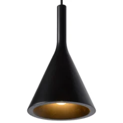 Pendellampe Gipsy. schwarz, Gips, 120 cm, 4-flammig