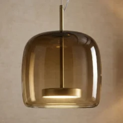 Pendellampe Jube SP 1 P aus Glas, braun