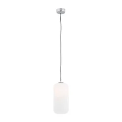 Pendellampe Kaja mit Glasschirm lang, opal