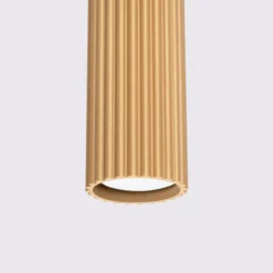 Pendellampe Karbon, goldfarben, Ø 6 cm, Aluminium