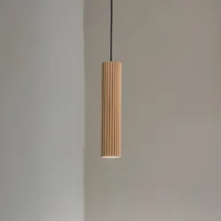 Pendellampe Karbon, goldfarben, Ø 6 cm, Aluminium