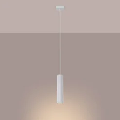 Pendellampe Karbon, weiß, Ø 6 cm, Aluminium
