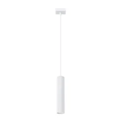 Pendellampe Karbon, weiß, Ø 6 cm, Aluminium