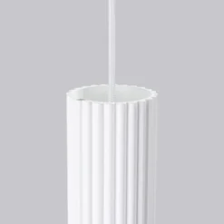 Pendellampe Karbon, weiß, Ø 6 cm, Aluminium
