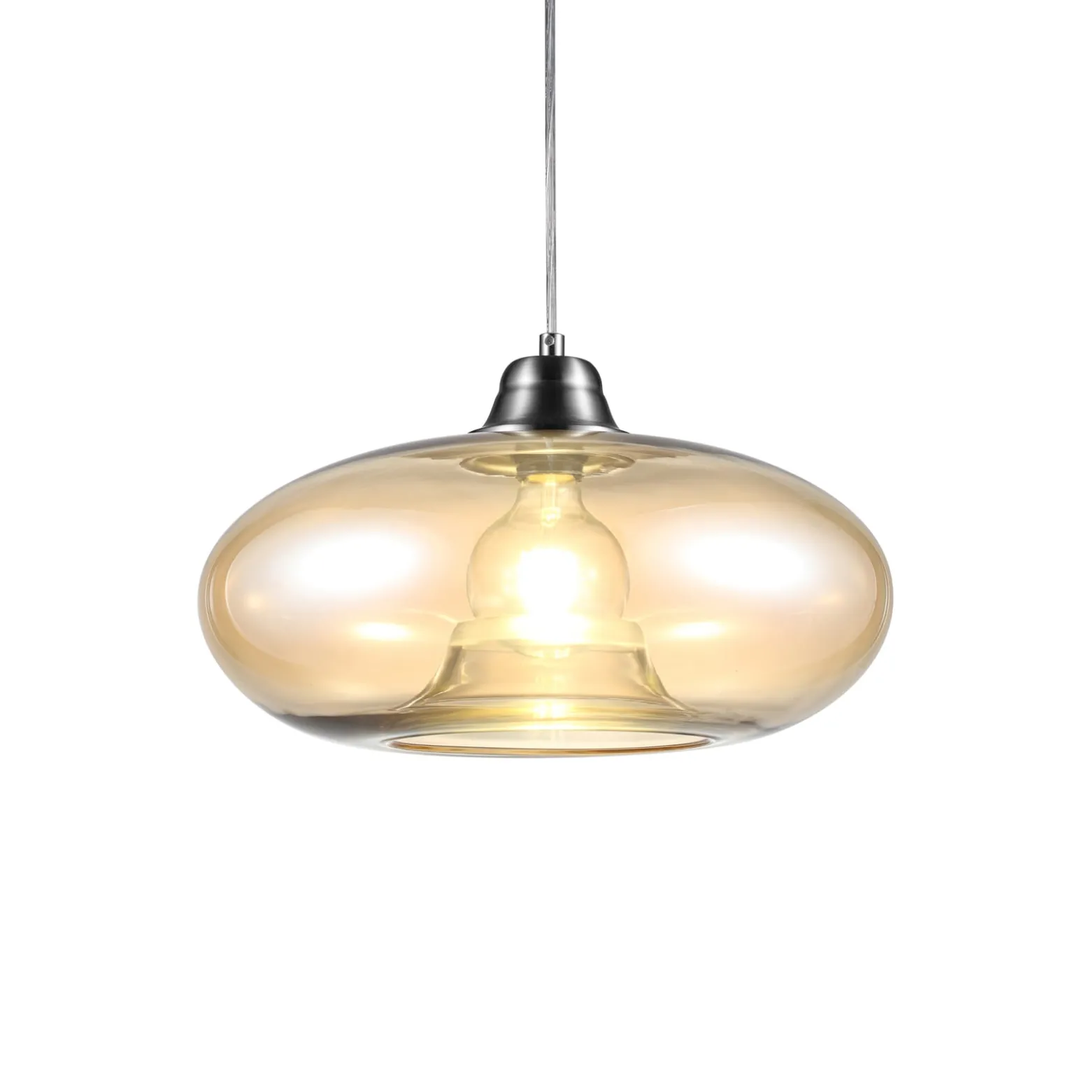 Pendellampe Lille mit Glasschirm, amber