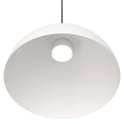 Pendellampe Lunaro, weiß, Ø 40 cm, Metall