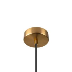 Pendellampe Pantilo Rope 27, braun/amber/gold, Glas, Ø 27 cm