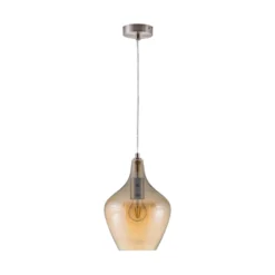 Pendellampe Paso aus Glas, einflammig, amber