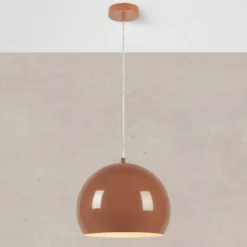 Pendellampe Pop, Ø 28 cm, braun, Metall