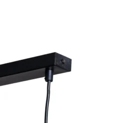 Pendellampe Seco, Länge 116 cm, schwarz, Metall/Holz, 5-flg.