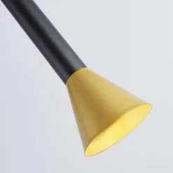 Pendellampe Signal, Ø 9 cm, schwarz/goldfarben, Metall