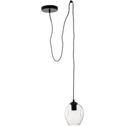 Pendellampe Starla dezentral 1-flg. Glas grafit