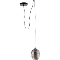Pendellampe Starla dezentral 1-flg. Glas grafit