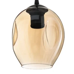 Pendellampe Starla gerade 3-flg. grafit/amber/klar