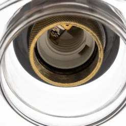 Pendellampe Teo mit Glasschirm, patiniert