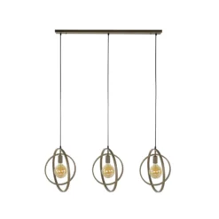 Pendellampe Turn Around, beige, 3-flammig, 130 cm, E27