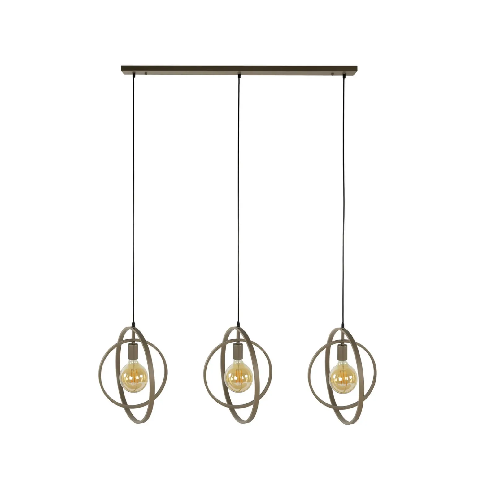 Pendellampe Turn Around, beige, 3-flammig, 130 cm, E27