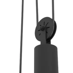 Pendellampe Winkworth, schwarz, Länge 118 cm, Metall, 2-flg.