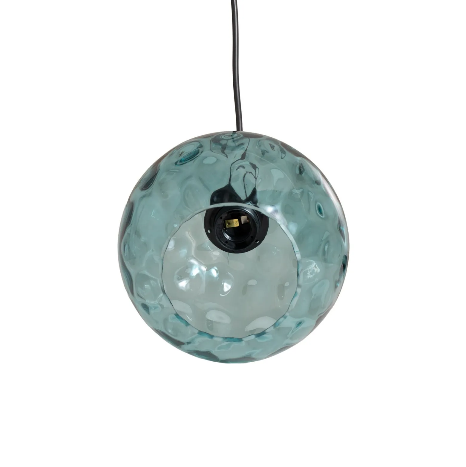 Pendelleuchte Benek, blau, Glas, Ø 20 cm, E27
