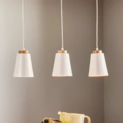 Pendelleuchte Bolero 3, dreiflammig, weiß