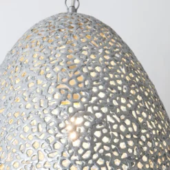 Pendelleuchte Cavalliere, silber, Ø 34 cm