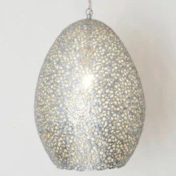Pendelleuchte Cavalliere, silber, Ø 34 cm